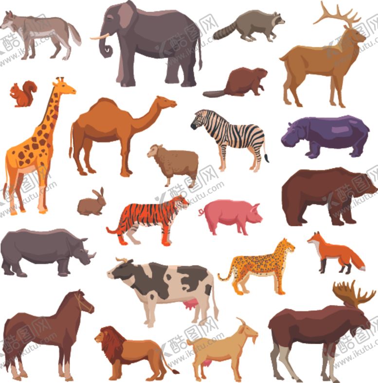 编号：18842110060155003955【酷图网】源文件下载-矢量动物