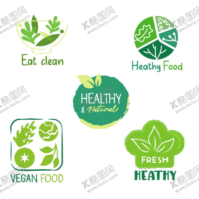 编号：12955701280119414938【酷图网】源文件下载-健康食物logo