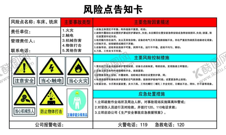 编号：69670404211903015458【酷图网】源文件下载-风险告知卡