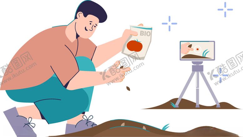 编号：10638104242041546539【酷图网】源文件下载-户外男子专注直播