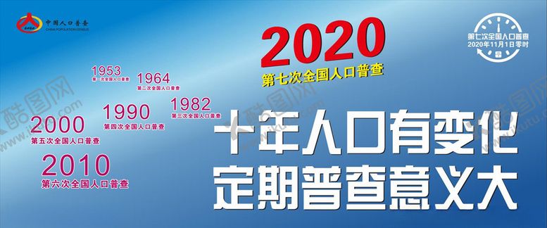 编号：49077709291417592500【酷图网】源文件下载-第七次全国人口普查