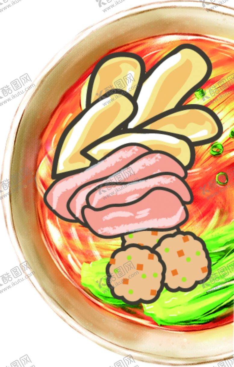 编号：18814709260546139143【酷图网】源文件下载-手绘火锅丸子烤肠