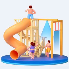 C4D模型卡通人夏日物公仔乐园