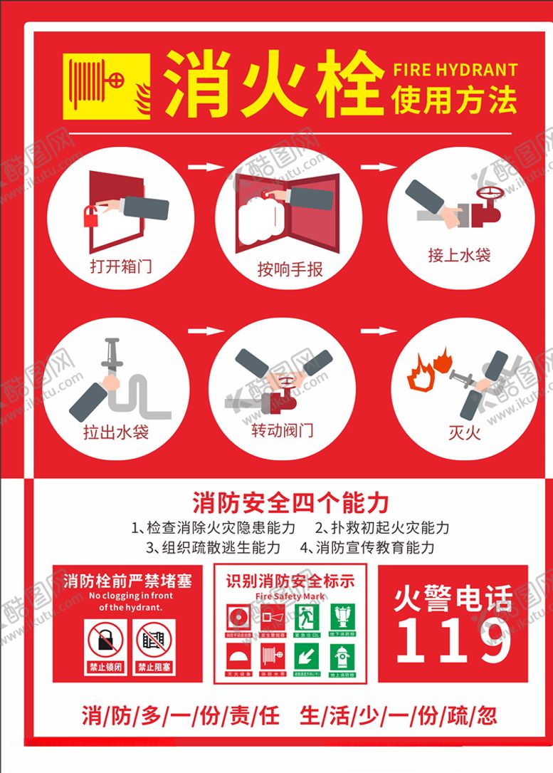编号：74892905142252364564【酷图网】源文件下载-消防栓的使用灭火器的使用