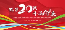 筑梦20年奔涌向未来背景板