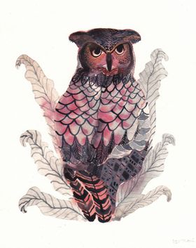 北欧风格淡色水彩画
