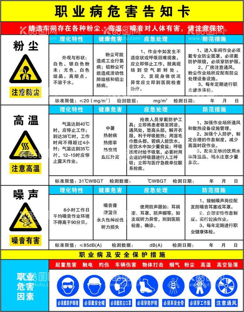 编号：79665411141836311396【酷图网】源文件下载-职业病危害告知卡