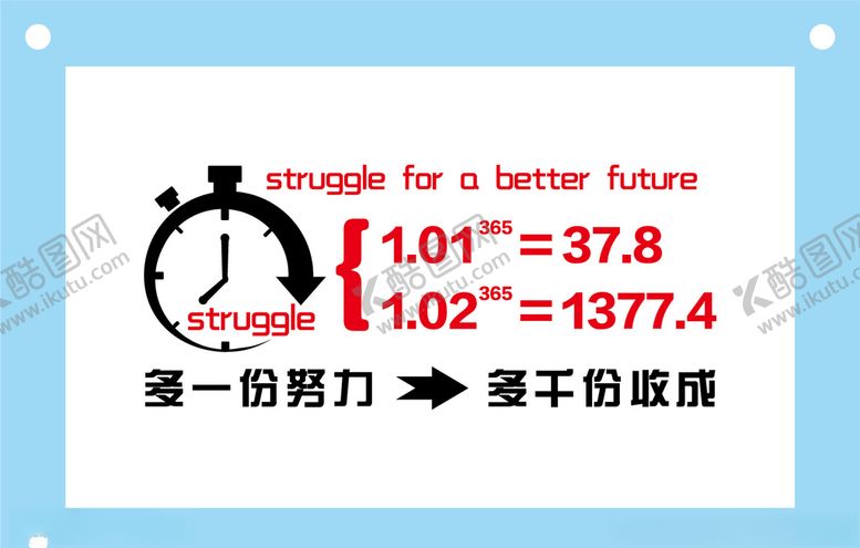 编号：18505609250233588108【酷图网】源文件下载-多一份努力励志教室文化墙