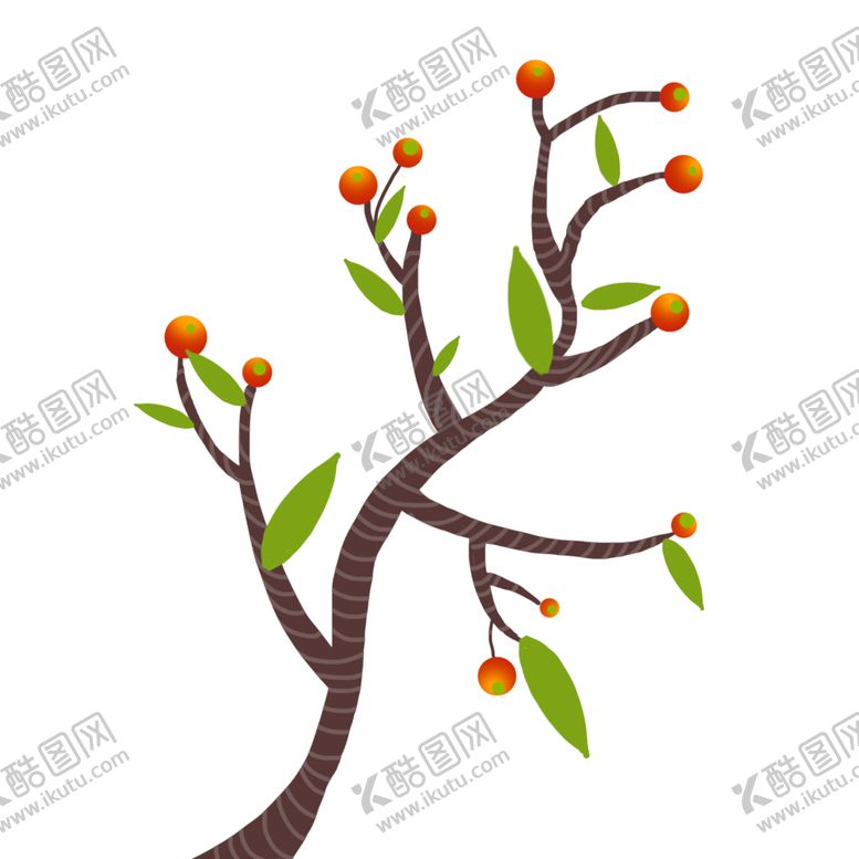 编号：45705702061233386335【酷图网】源文件下载-绿色植物红果