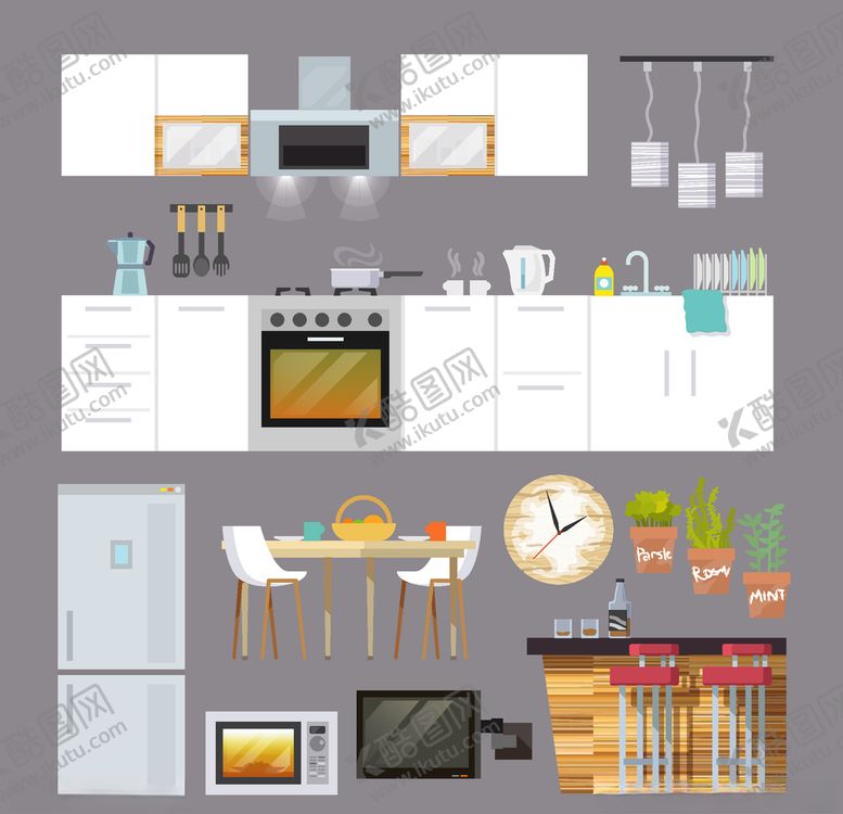 编号：51180810120526455811【酷图网】源文件下载-厨房相关