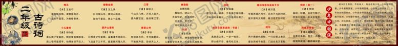 编号：65381305060938108587【酷图网】源文件下载-小学生二年级古诗词少年中国说