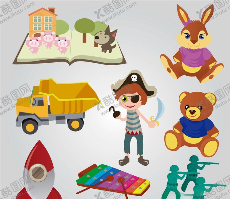 编号：92640009190110044455【酷图网】源文件下载-收集玩具