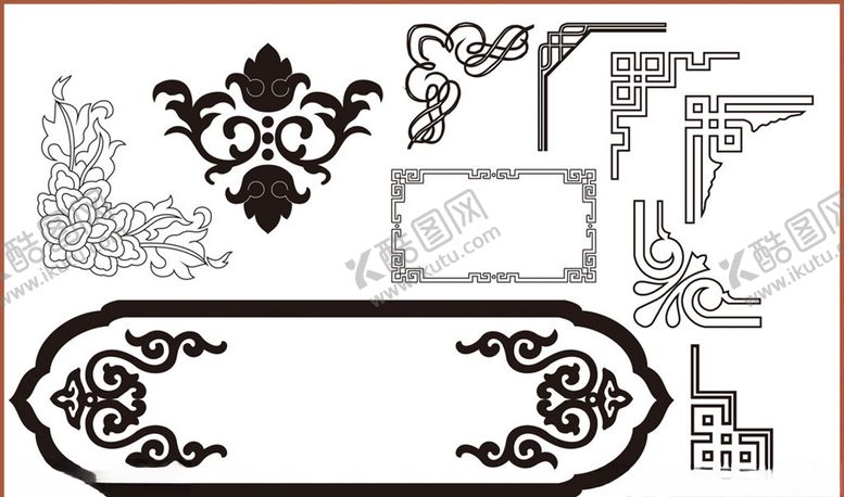 编号：61641909170041457499【酷图网】源文件下载-花纹花边角花边框