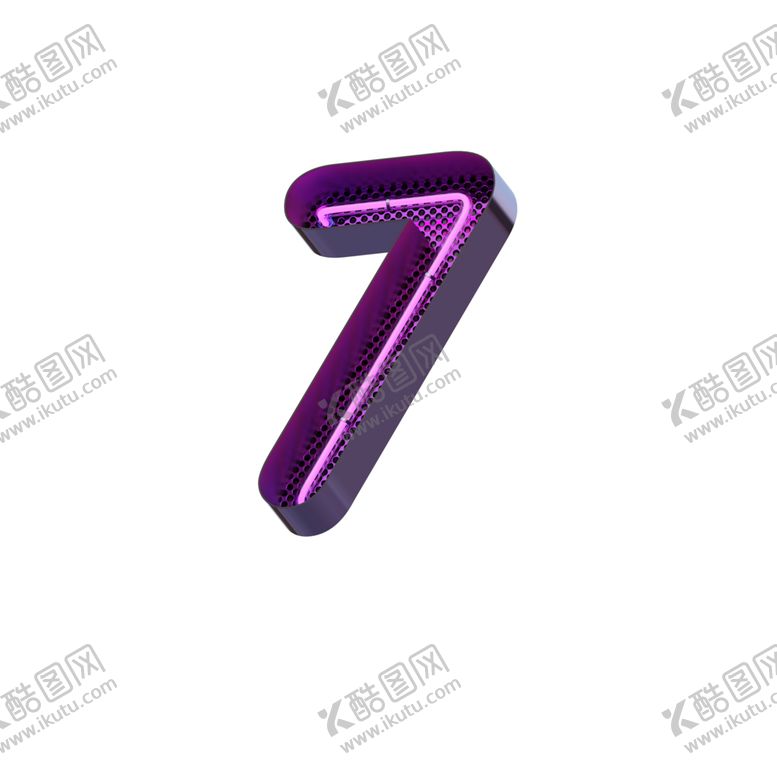 编号：25880705040948048763【酷图网】源文件下载-高清立体紫色霓虹灯字母数字元素