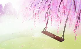 春暖花开插画