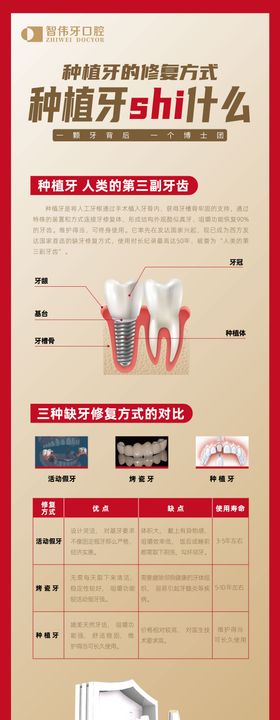 修复缺失牙宣传单