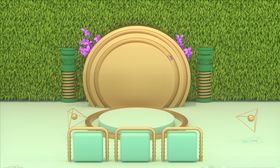 c4d商务主题3D立体蓝色场景