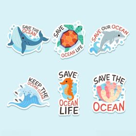 海洋日主题可爱海洋生物图