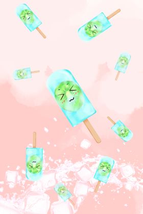 小清新简约创意海报图片境插画印花树林