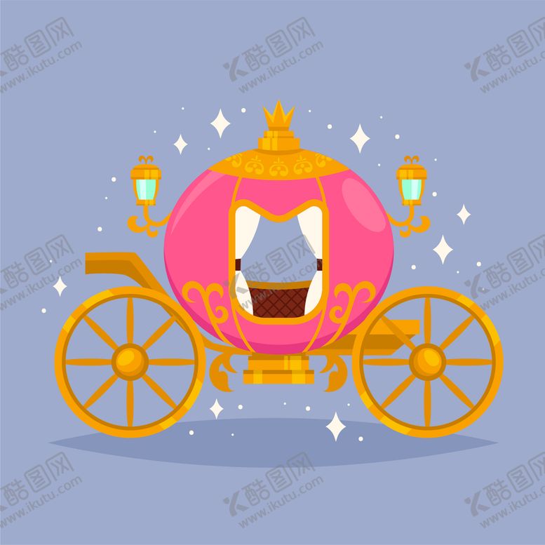 编号：07213809140104365674【酷图网】源文件下载-童话马车卡通手绘