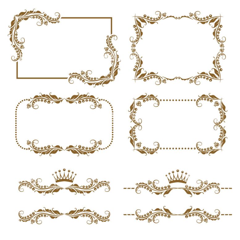 编号：46147210151112186571【酷图网】源文件下载-欧式复古花纹边框矢量图案