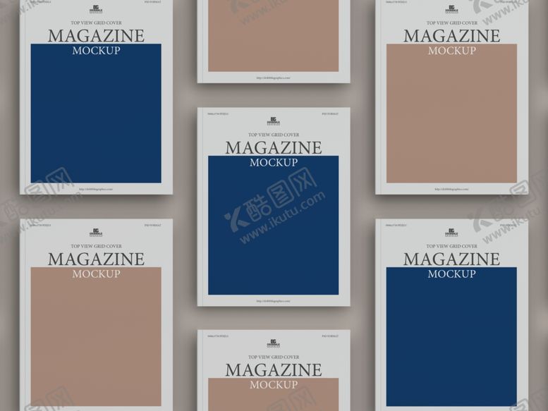 编号：32144107080221443864【酷图网】源文件下载-顶视图杂志封面样机模型