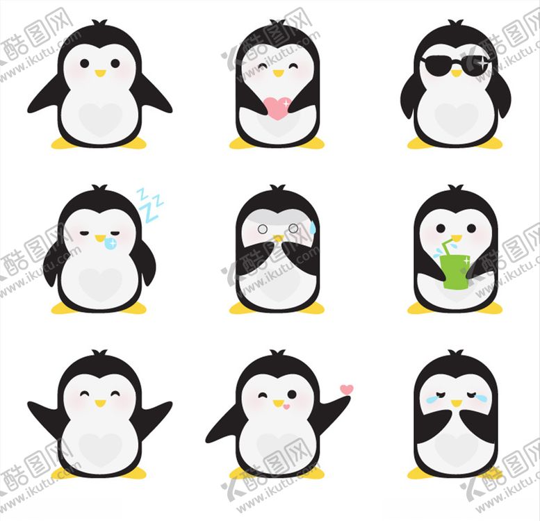 编号：96063311012018116409【酷图网】源文件下载-卡通企鹅
