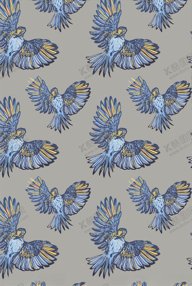 编号：87116209241947389906【酷图网】源文件下载-卡通花型壁纸印花设计