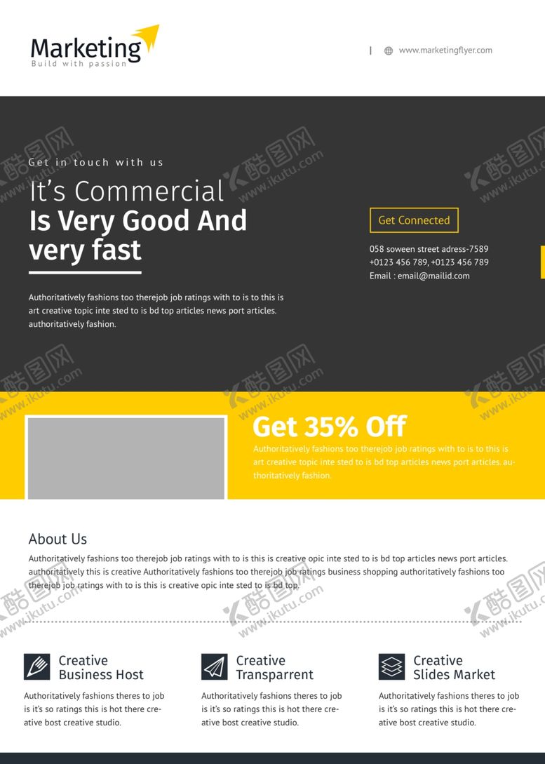 编号：13845509211215102682【酷图网】源文件下载-国外宣传单模板