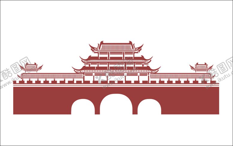 编号：65823912011220446153【酷图网】源文件下载-古代城门矢量图