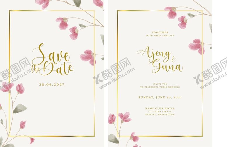 编号：72247410051545267633【酷图网】源文件下载-清新花卉贺卡