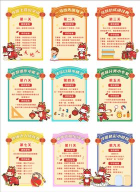 期末闯关造型展板