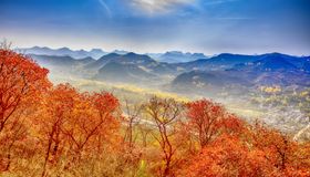 秋日山间绚烂美景