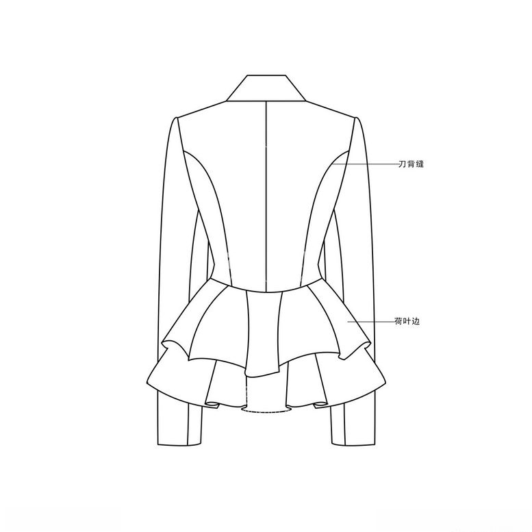 编号：69614112180210479005【酷图网】源文件下载-女西装背面