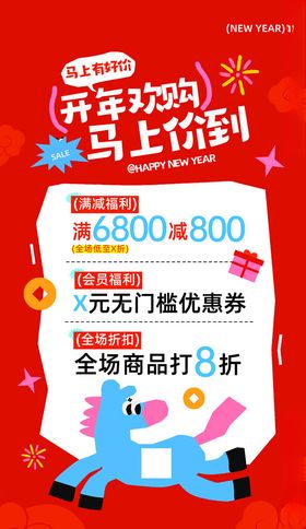 新春购物优惠海报