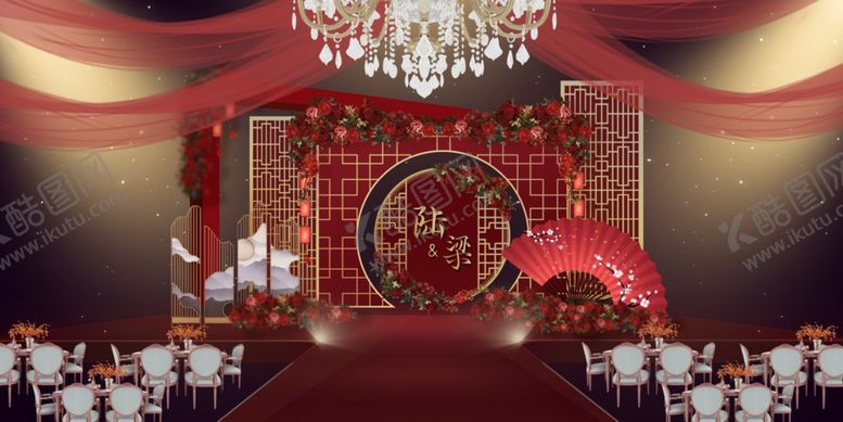 编号：48019406261828069776【酷图网】源文件下载-婚礼舞台效果图