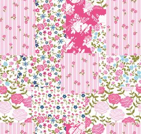 粉色花卉图案背景纹理