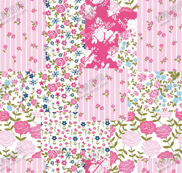 编号：82304104041513294686【酷图网】源文件下载-粉色花卉图案背景纹理
