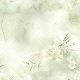 清新绿底白花唯美背景图