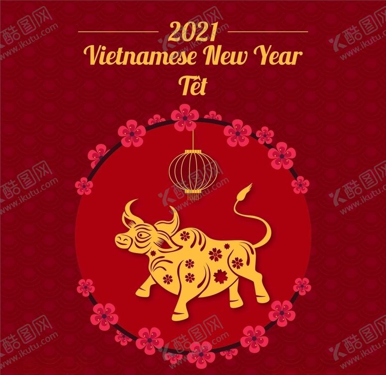 编号：45554505102144331696【酷图网】源文件下载-牛新年展板背景