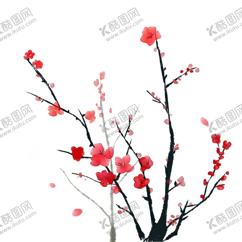 编号：94212412090402235189【酷图网】源文件下载-水墨梅花