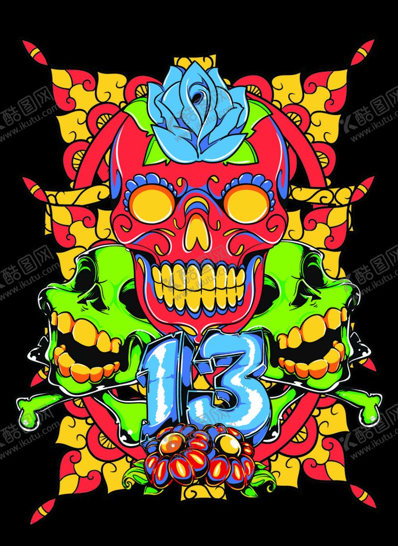 编号：44049410071730399593【酷图网】源文件下载-骷髅设计