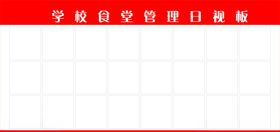 学校食堂管理日视板