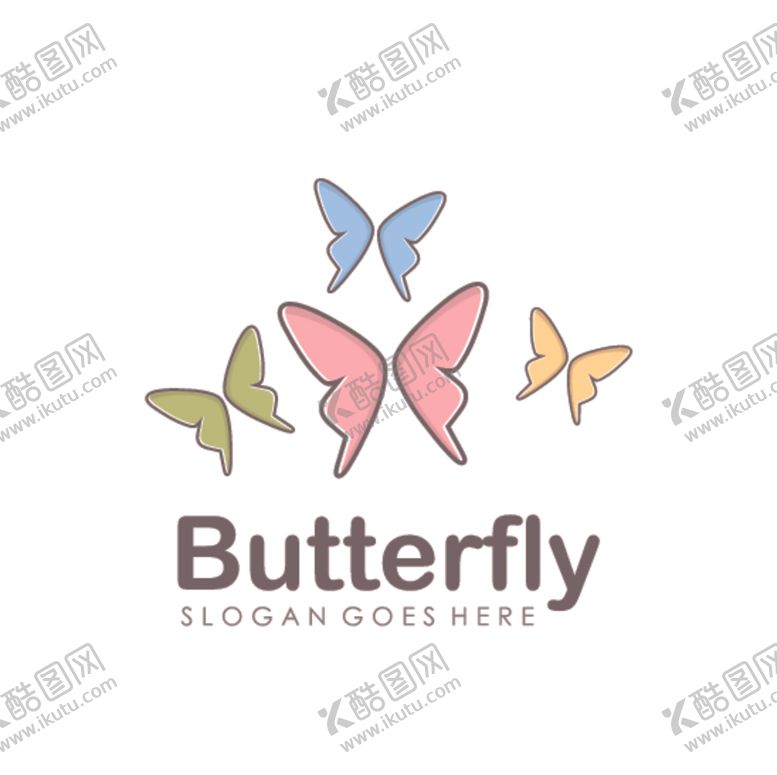 编号：57686509230833331222【酷图网】源文件下载-蝴蝶logo