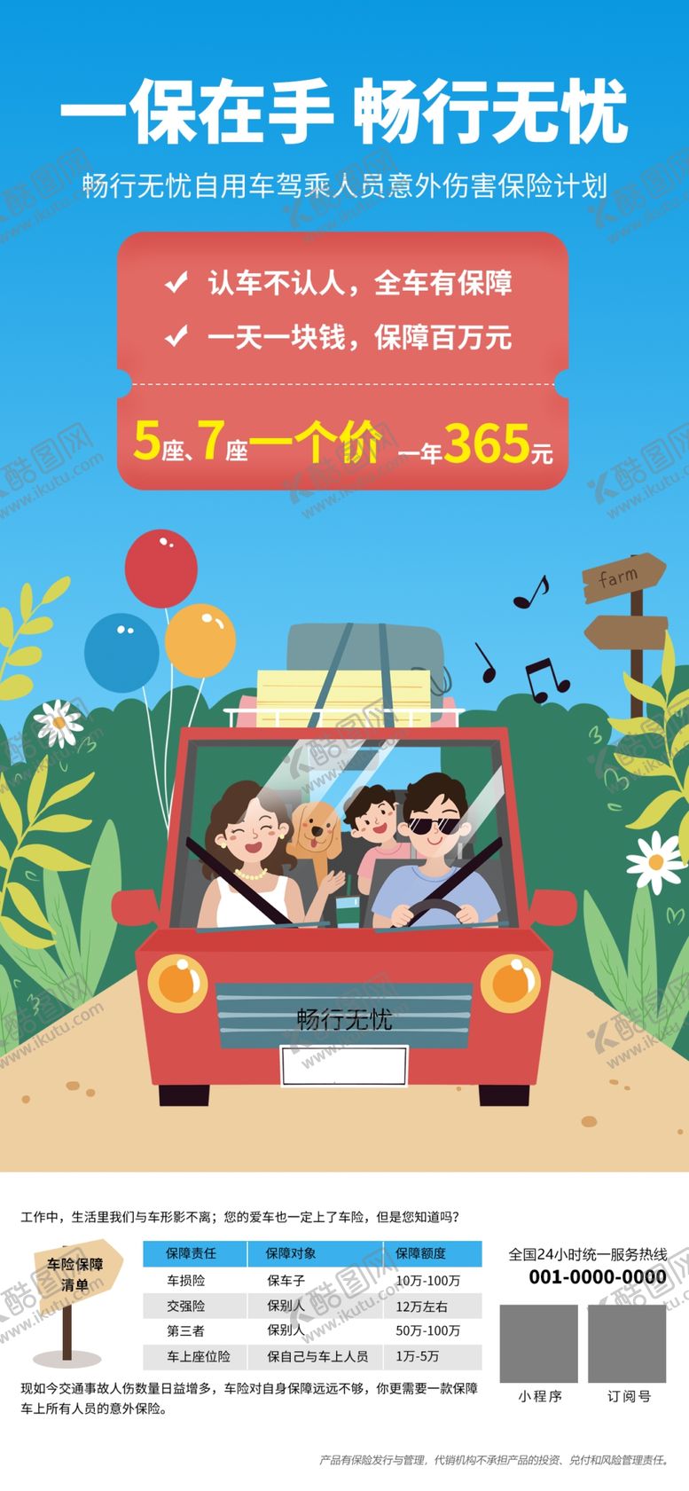 编号：13401404250416184242【酷图网】源文件下载-驾乘保险海报