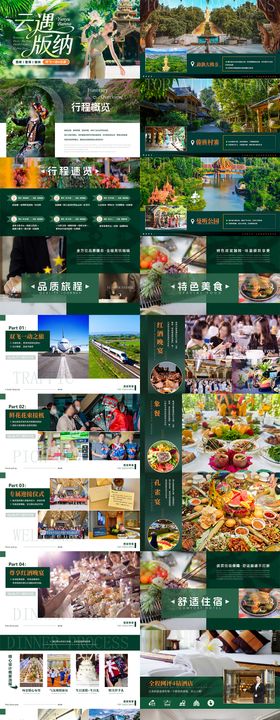 云遇版纳昆明版纳旅游PPT