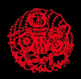牛年剪纸图片