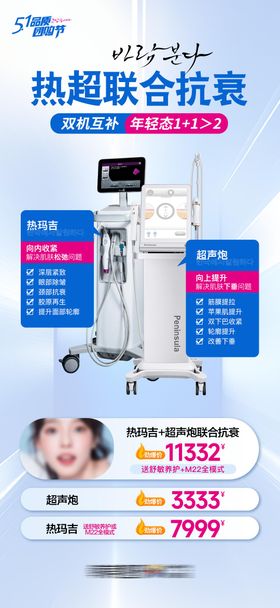 医美光电热玛吉超声炮联合抗衰海报