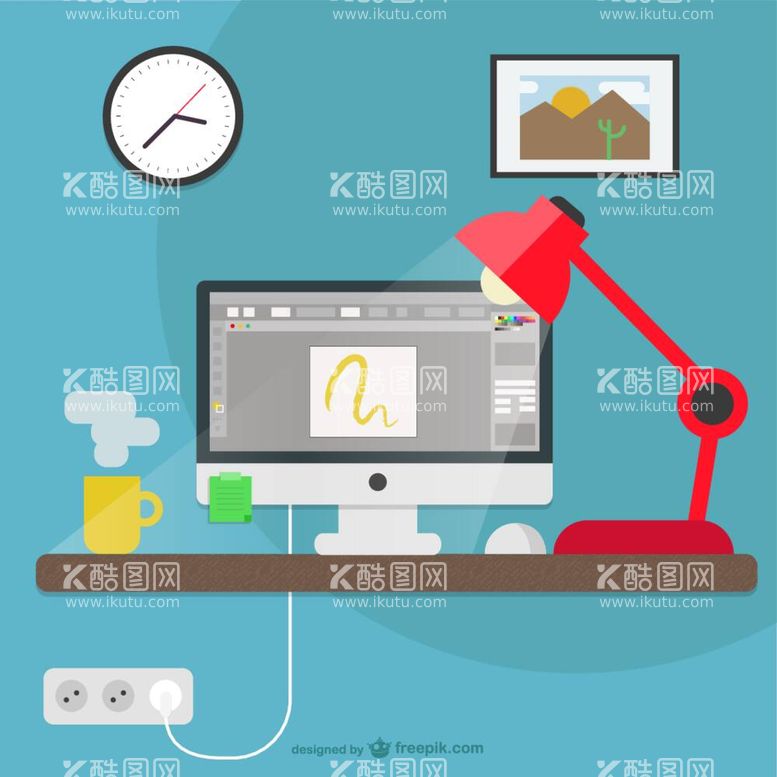 编号：42357611282344583273【酷图网】源文件下载-设计师办公桌
