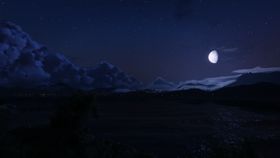 夜景月色群山风景背景